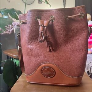 Dooney & Bourke Brown Leather Bucket Bag